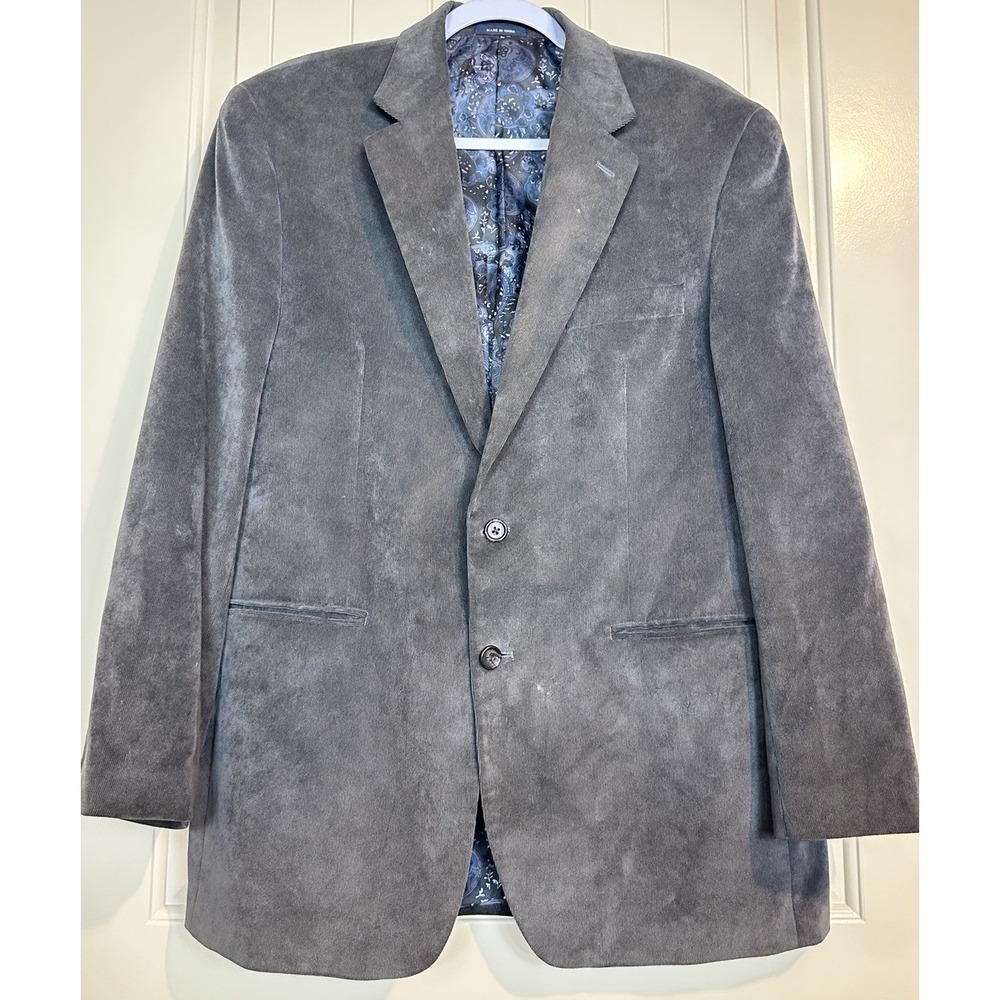 Ralph Lauren Corduroy Blazer Sport Coat Jacket Academia Preppy gray Sz 41R